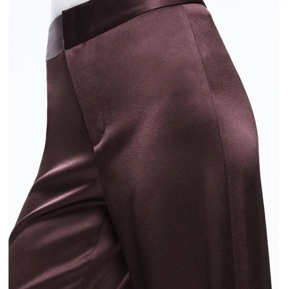 Alice + Olivia Women's JC WIDE LEG SIDE SLIT PANT Pants size 8  $395 - Picture 6 of 8